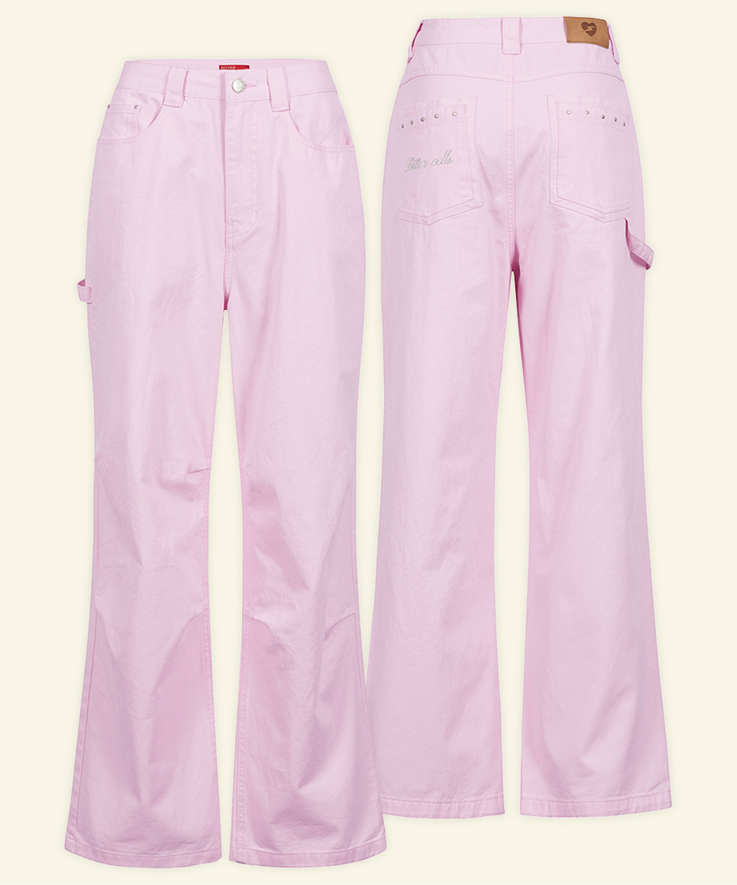 Twinkle Pocket Pants-Pink