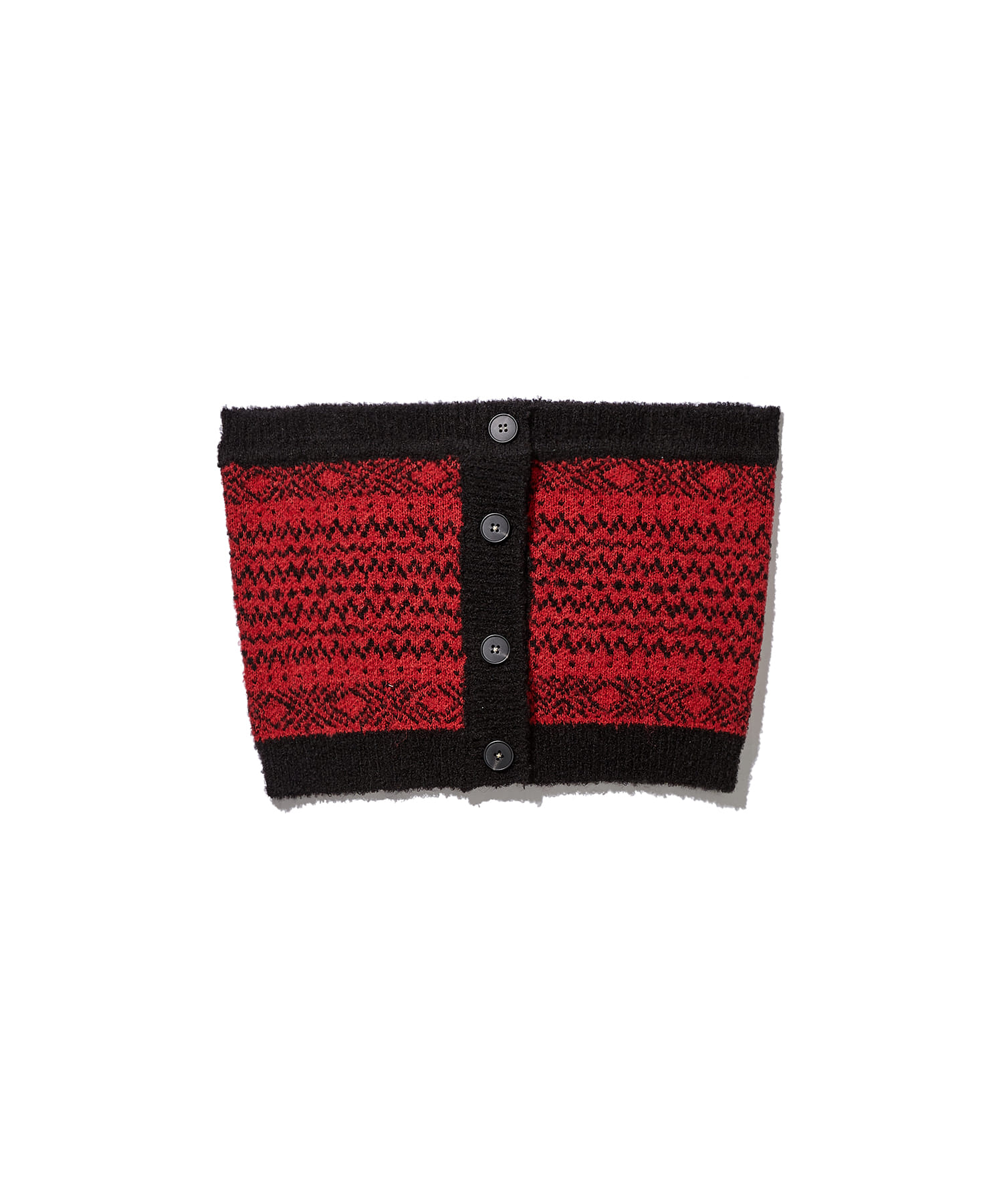 Bohemian Button Tube Top-Red
