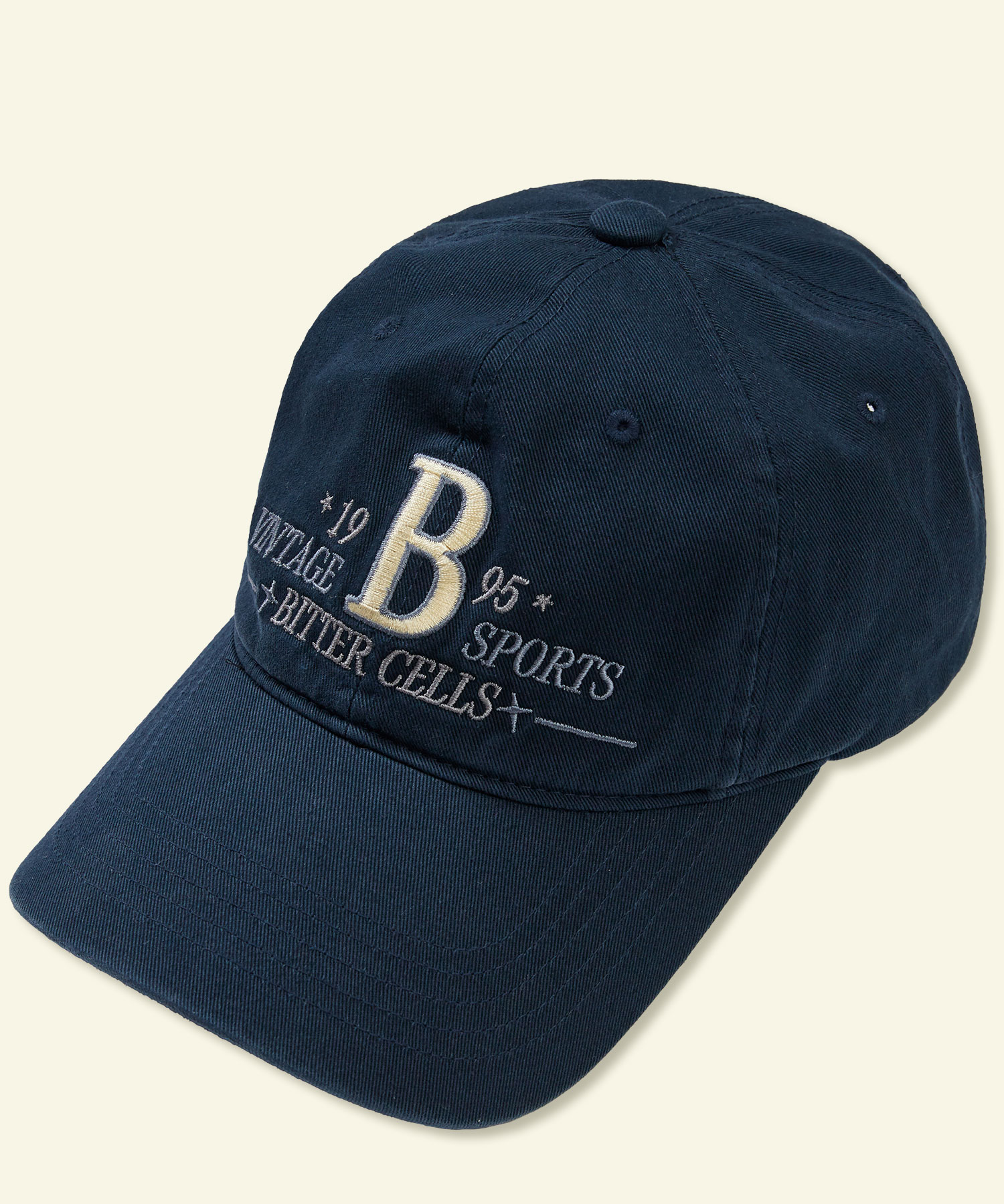Sparkle Vintage Cap(Washed)-Navy