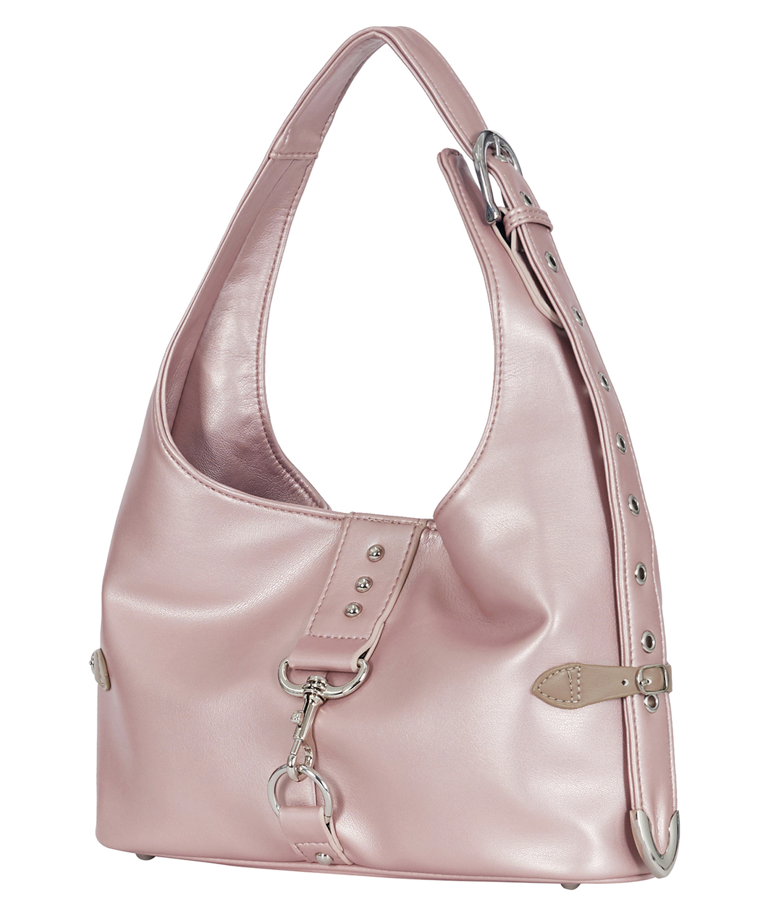 Blanche Hobo bag-Glossy Pink